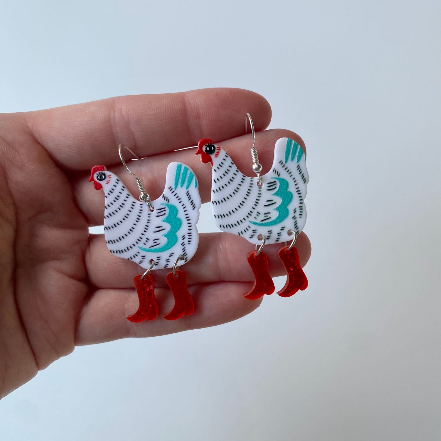Chickens in Boots Earrings