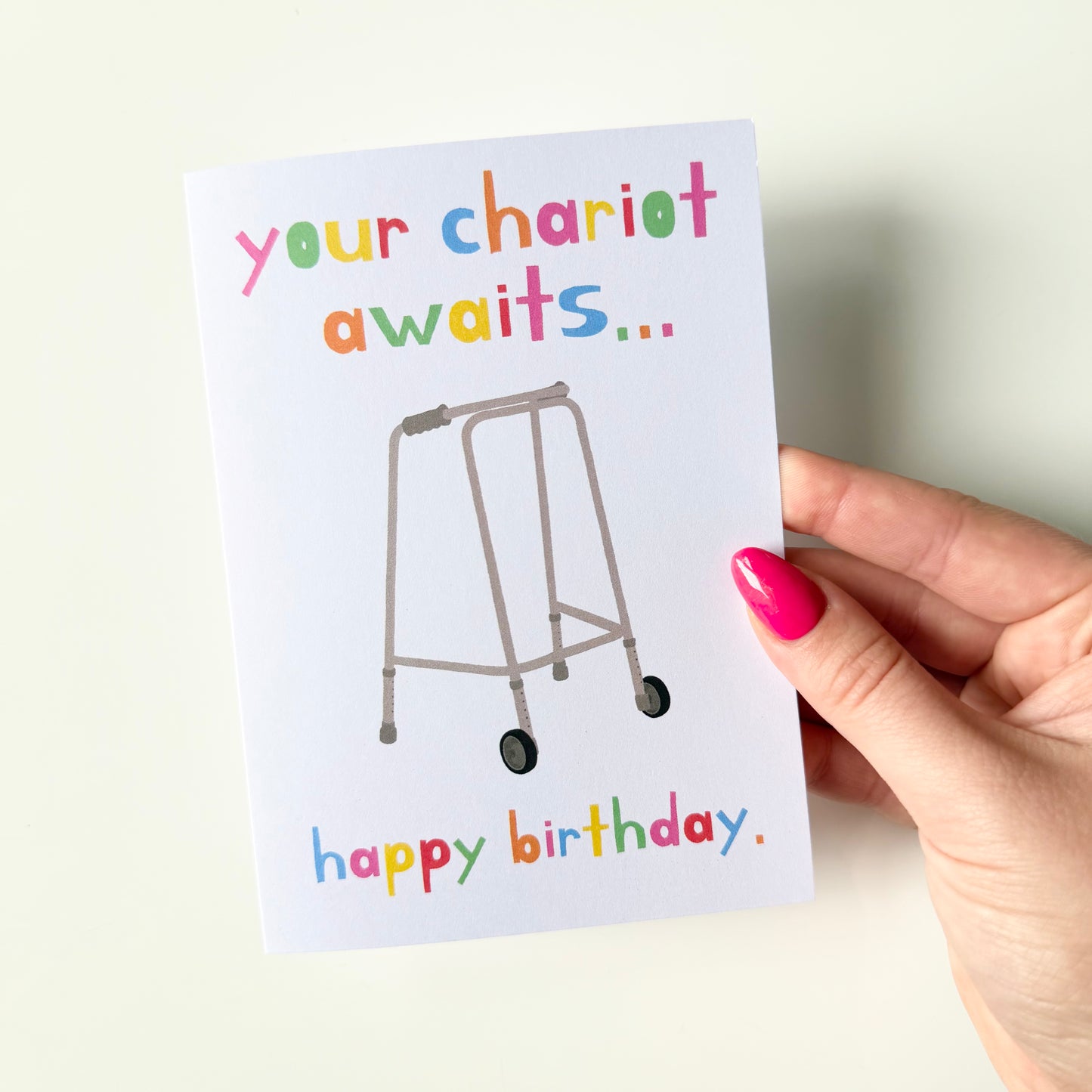 Your Chariot Awaits Birthday Card
