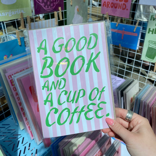 A Good Book And A Cup Of Coffee Print