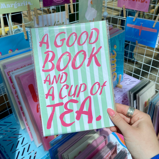 A Good Book And A Cup Of Tea Print