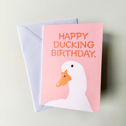 Happy Ducking Birthday Card