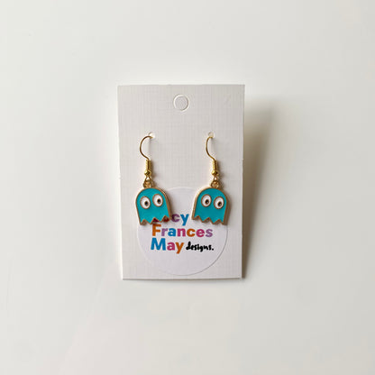 Pac-Man Ghost Earrings