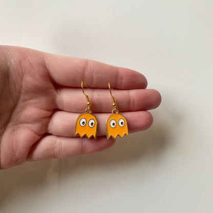 Pac-Man Ghost Earrings