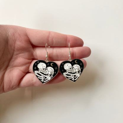 Kissing Skeleton Earrings