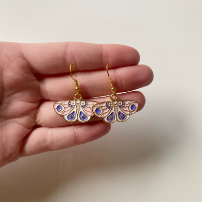 Pink Moth Earrings