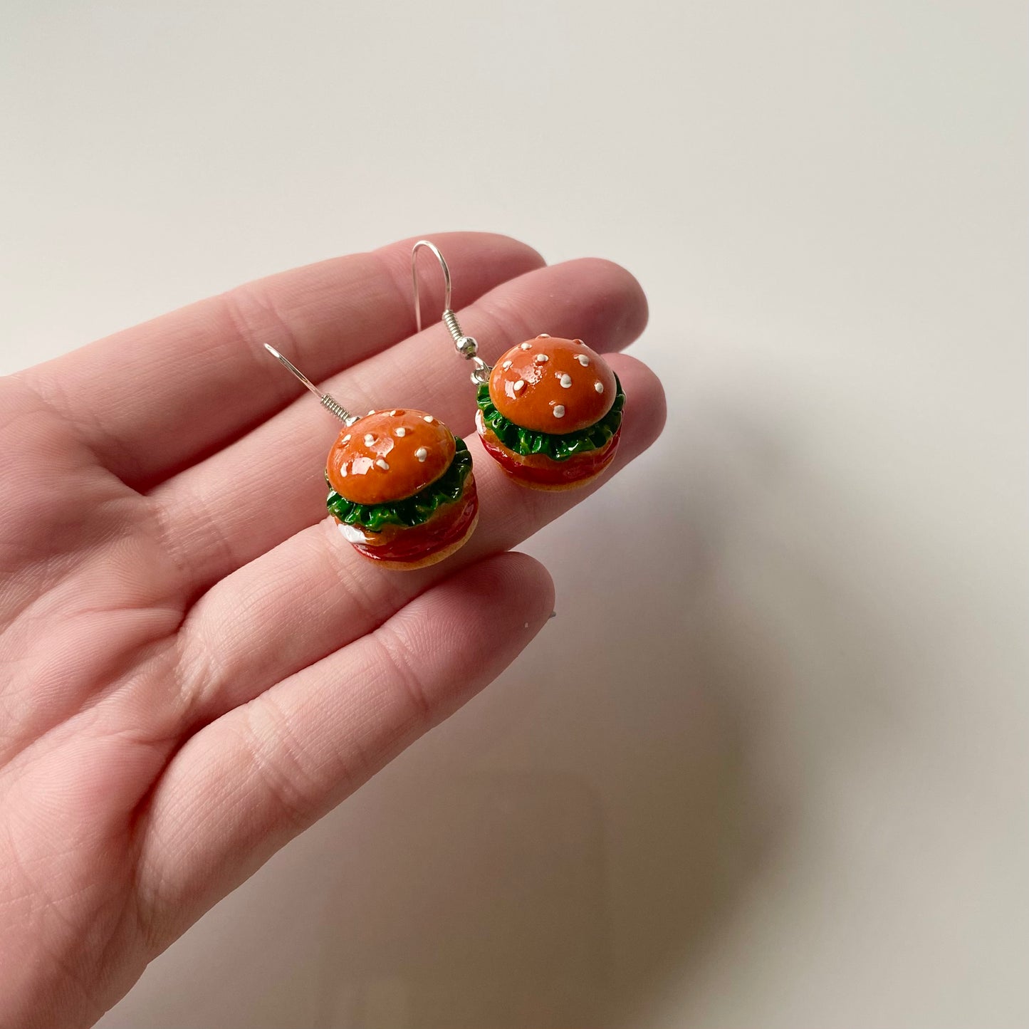 Burger Earrings