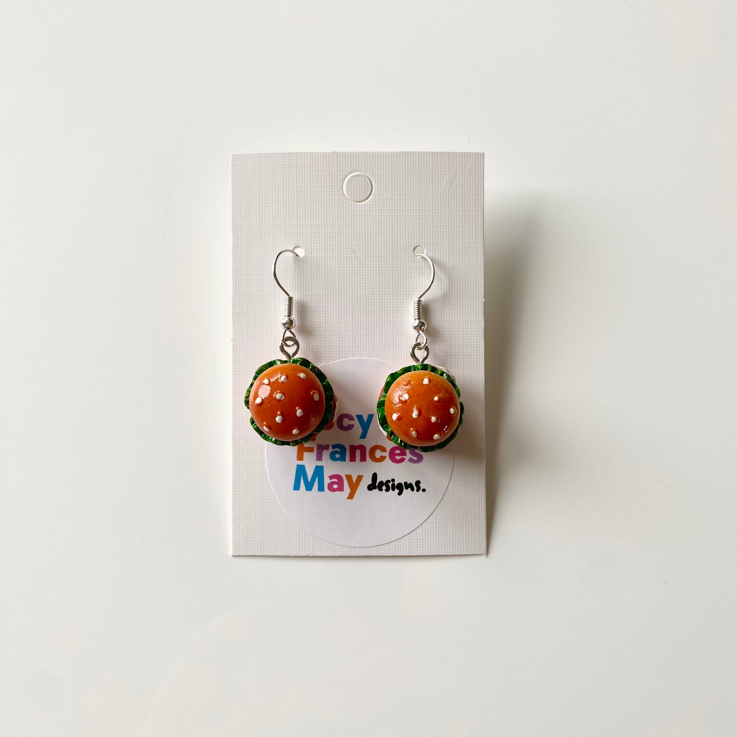 Burger Earrings