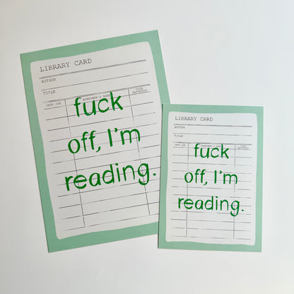 Fuck Off I'm Reading Print