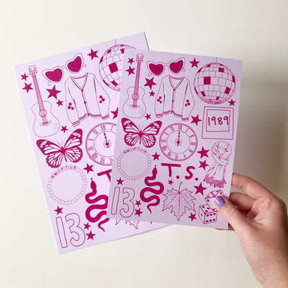 Taylor Swift Doodles Print