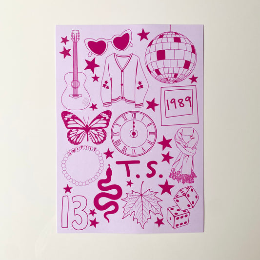 Taylor Swift Doodles Print