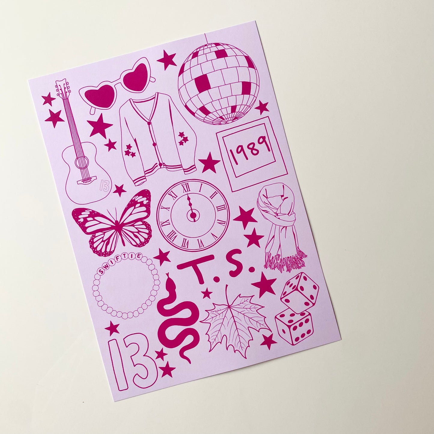 Taylor Swift Doodles Print