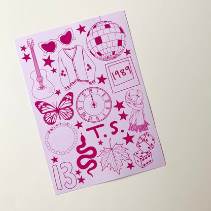 Taylor Swift Doodles Print