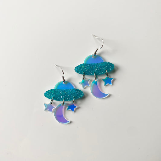 Spaceship Earrings
