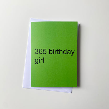 365 Birthday Girl Card