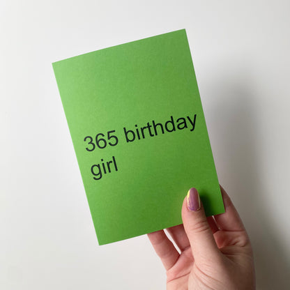 365 Birthday Girl Card