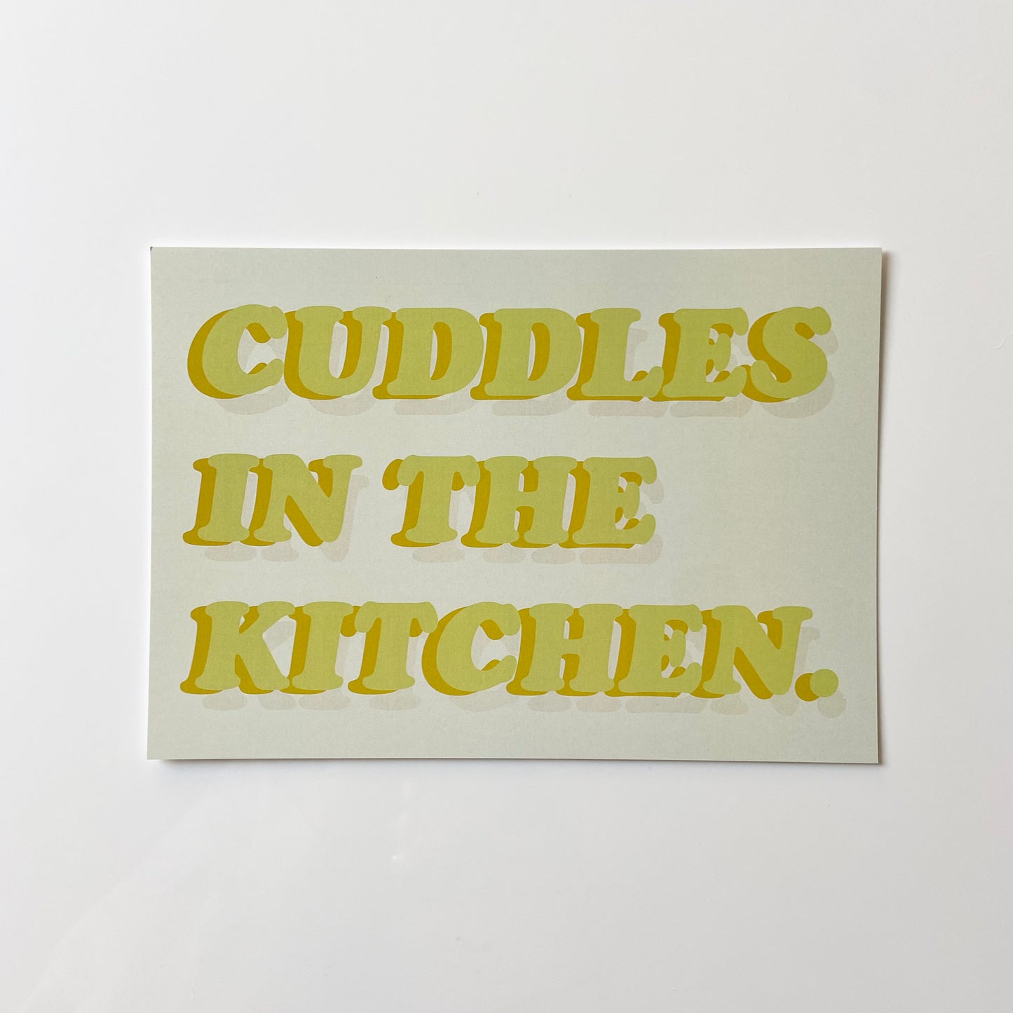 Cuddles In The Kitchen Print
