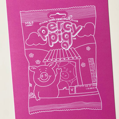 Percy Pig Inspired Print