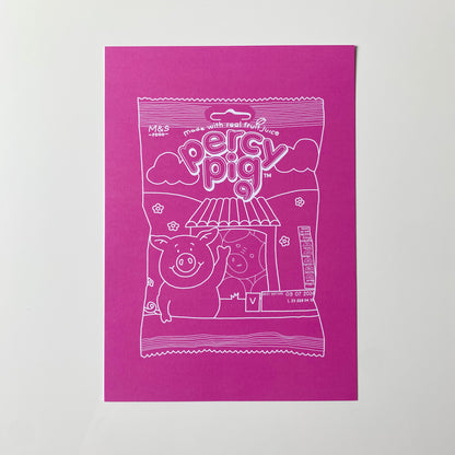 Percy Pig Inspired Print